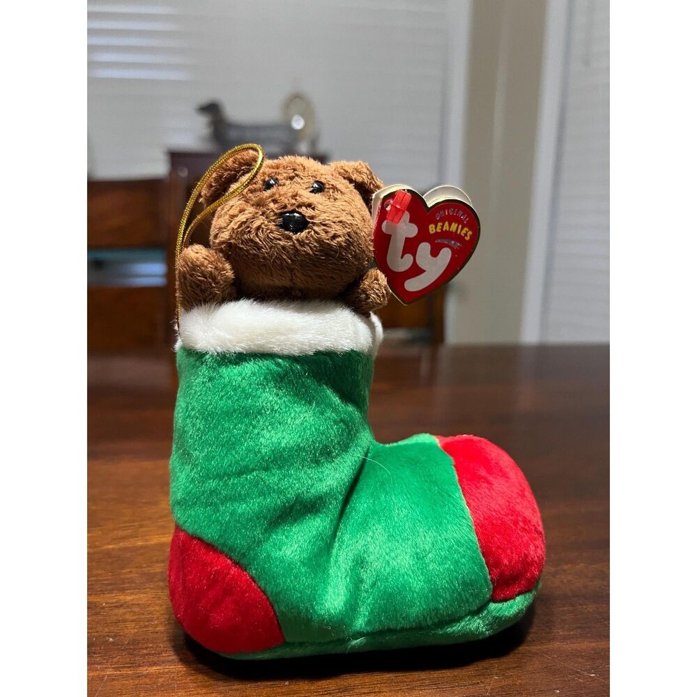 2003 Ty Beanie Baby Stockings the Bear Christmas